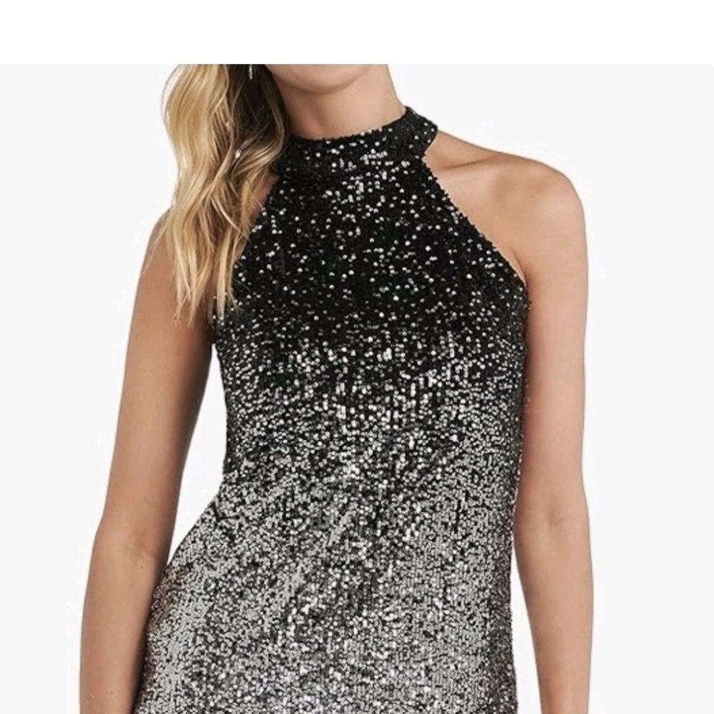 Cable & Gauge Black and Silver Halter Top
